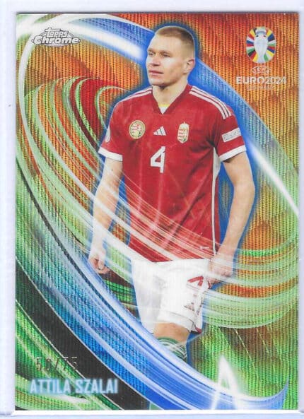 Attila Szalai 24 Topps Euro Blue Wave Refractor 50/75
