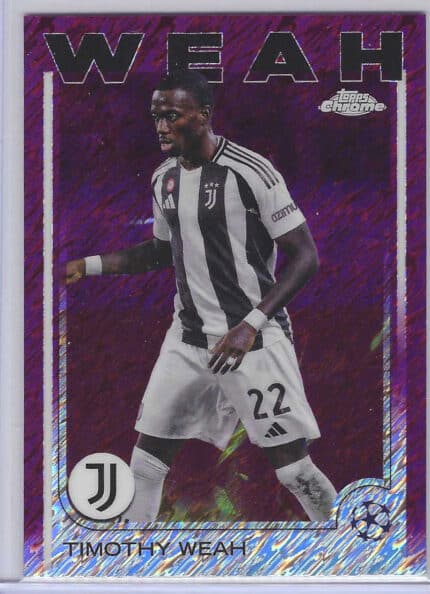 Timothy Weah 24-25 Topps Chrome Magenta Shimmer Refractor