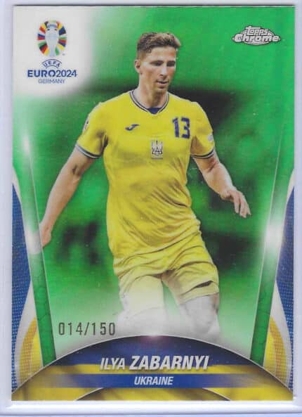 Ilya Zabarnyi 24 Topps Euro Neon Green Refractor 014/150