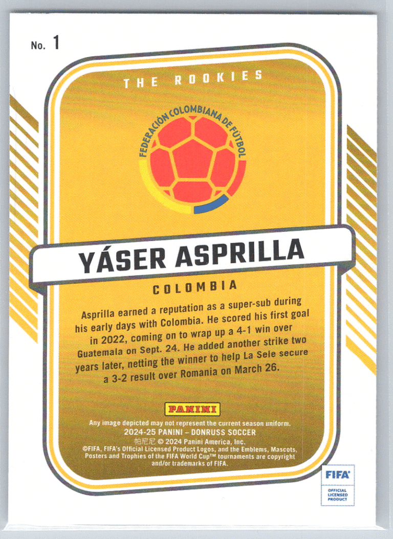 1 Yaser Asprilla Colombia bak