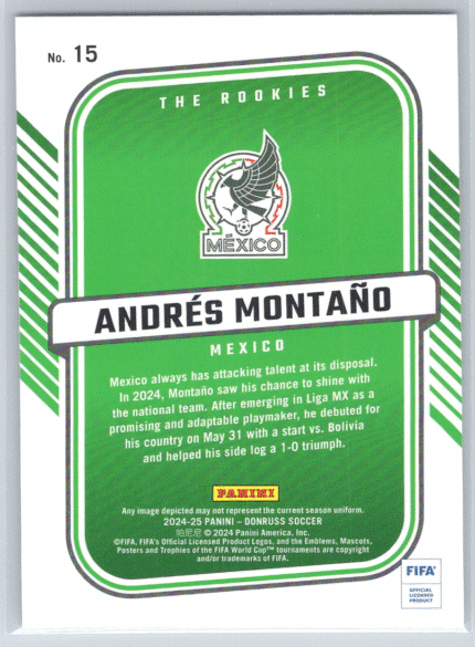 15 Andres Montano Mexico bak
