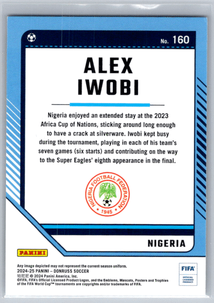 160 Alex Iwobi Nigeria bak