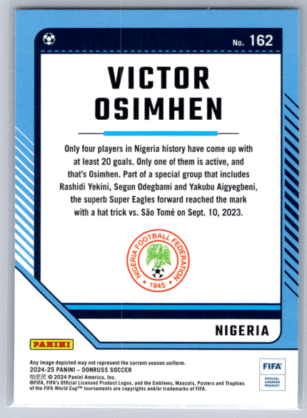 162 Victor Osimhen Nigeria bak