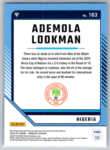 163 Ademola Lookman Nigeria bak