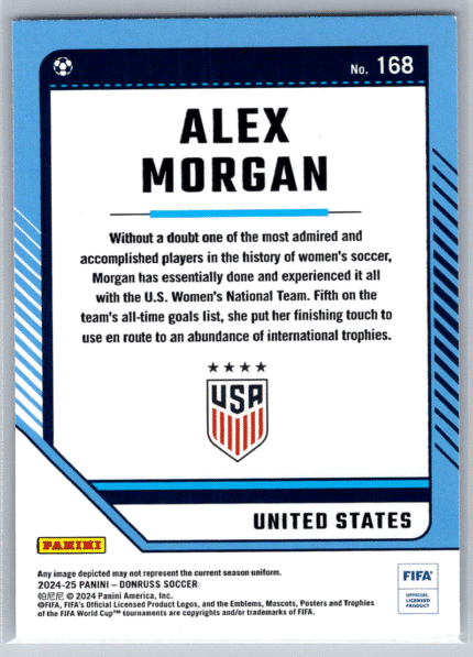 168 Alex Morgan United States bak