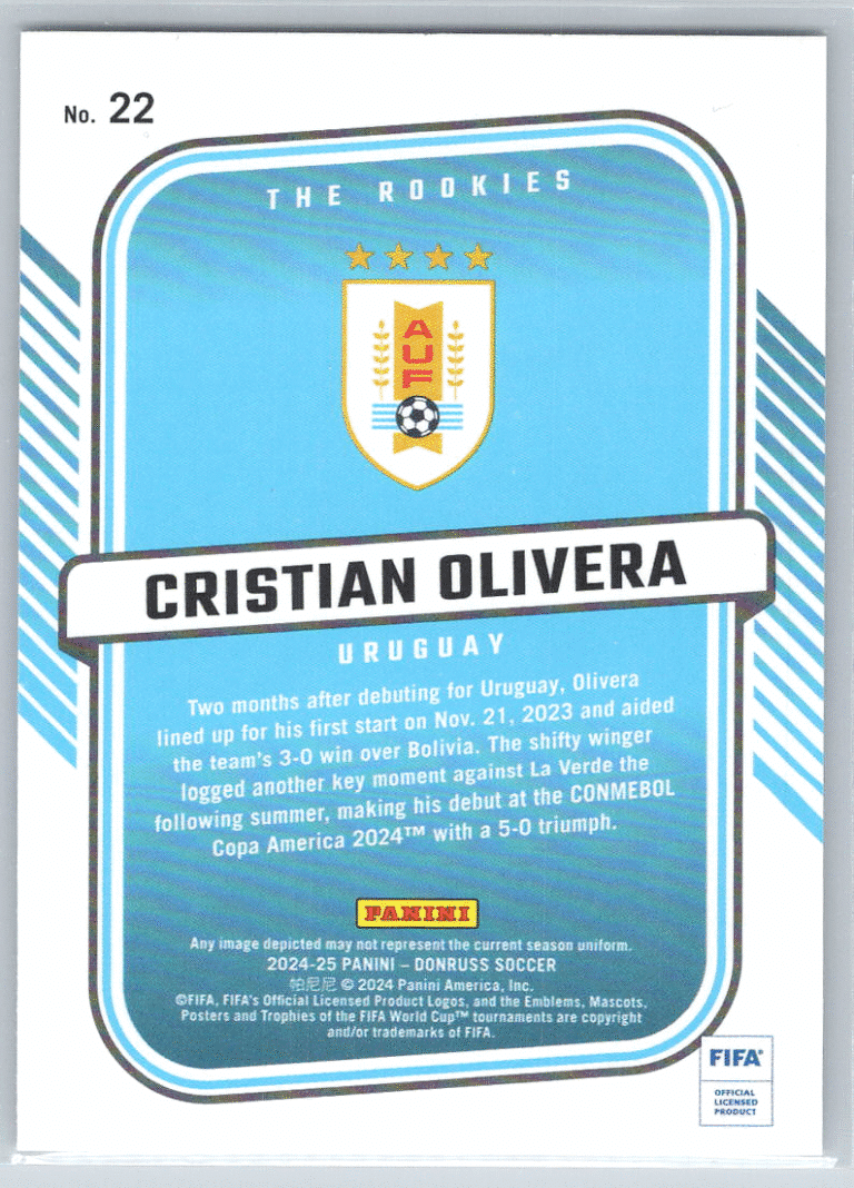 22 Cristian Olivera Uruguay bak