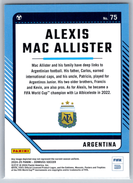 75 Alexis Mac Allister Argentina bak