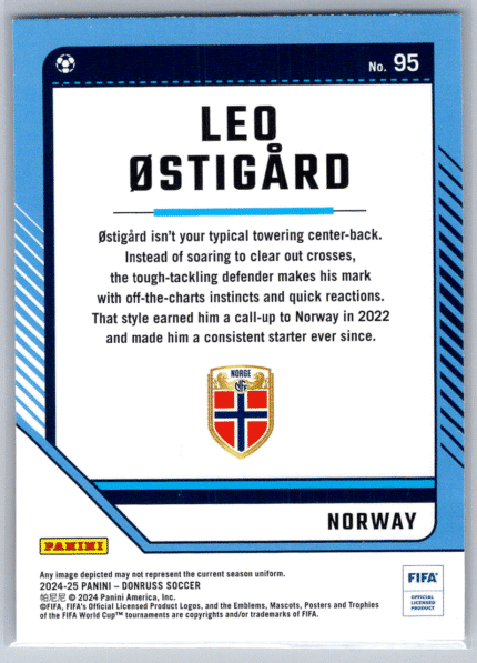 95 Leo Ostigard Norway bak