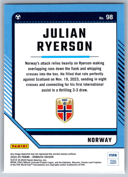 98 Julian Ryerson Norway bak