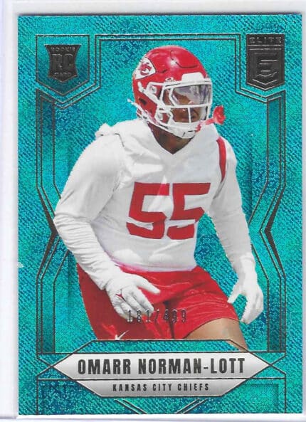 2025 Donruss Elite Omarr Norman-Lott Teal Matrix 181/499 Rookie