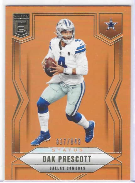 2025 Donruss Elite Dak Prescott Metallic Orange 817/849