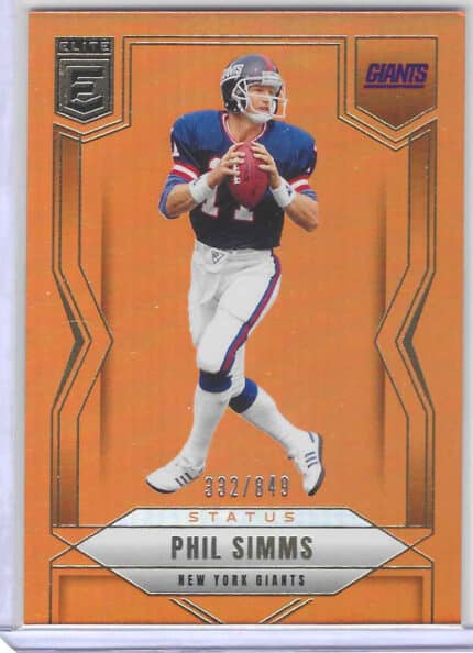 2025 Donruss Elite Phil Simms Metallic Orange 332/849