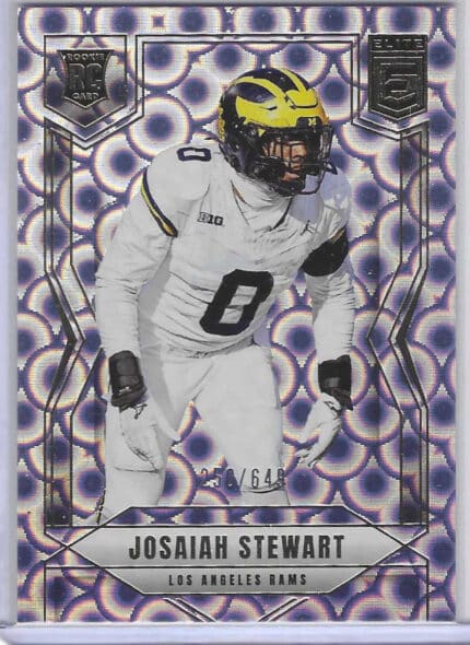 2025 Donruss Elite Josaiah Stewart Lavender Pyramids 250/649 Rookie