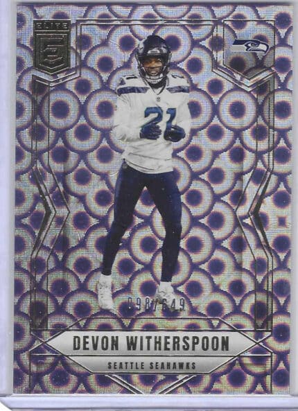 2025 Donruss Elite Devon Witherspoon Lavender Pyramids 098/649