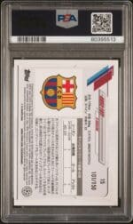 2020-21 Topps Chrome Japan UCL Ansu Fati Sapphire Gold Edition PSA 9 /150 - Bilde 2