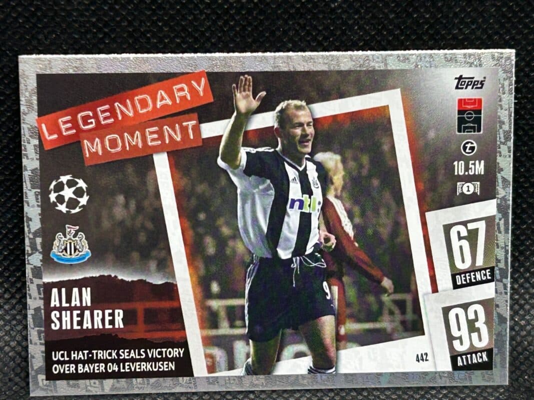 Alan Shearer "Legendary Moment" Match Attax UEFA Champions League 2023/24 N-442 Newcastle
