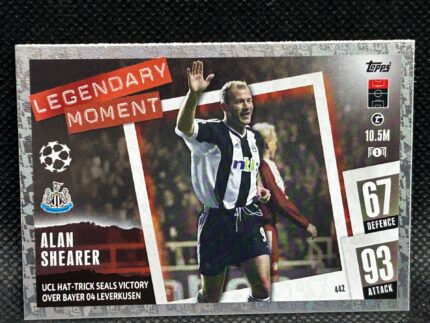 Alan Shearer "Legendary Moment" Match Attax UEFA Champions League 2023/24 N-442 Newcastle