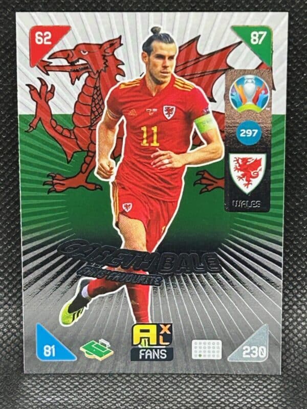 Gareth Bale "Fans Favourite" Panini UEFA EURO 2020 Kick Off Adrenalyn XL Wales #297