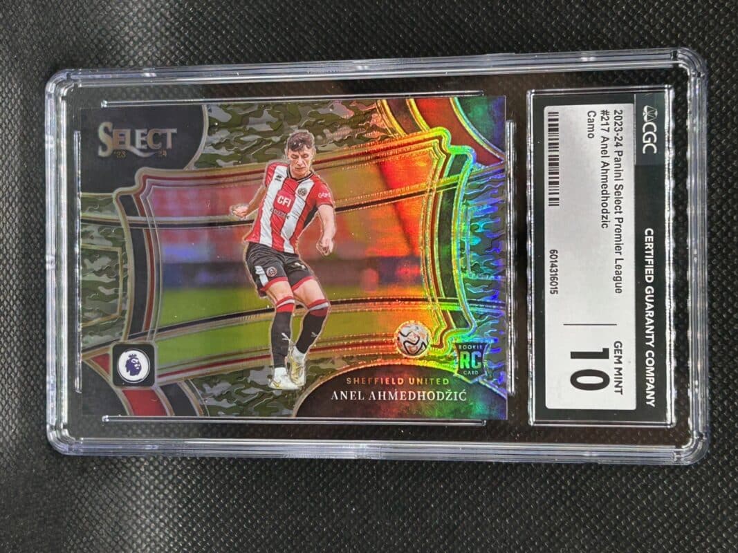 2023/24 Panini Select Premier League Anel Ahmedhodzic Sheffield United Camo Gradert Gem Mint 10 CGC Nummerert 020/175 N:217 RC