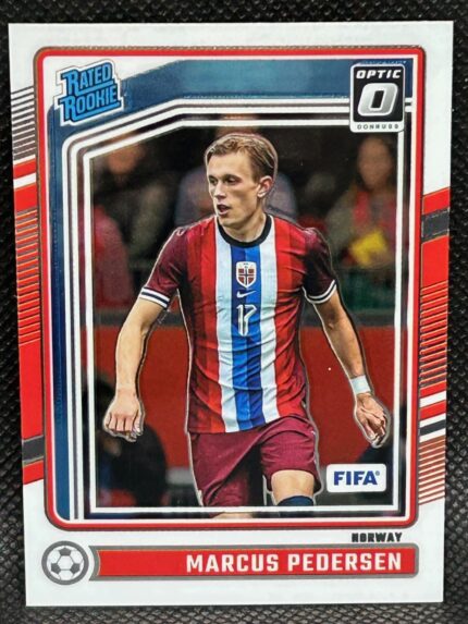 Marcus Pedersen Rated Rookie 2024/25 Donruss Base Optic Diamond Parallel #182 Norway
