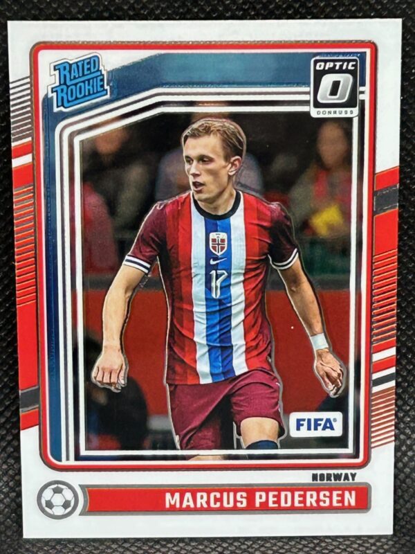 Marcus Pedersen Rated Rookie 2024/25 Donruss Base Optic Diamond Parallel #182 Norway
