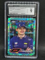Max Verstappen 2024 Chrom Sapphire Formula 1 Driver of the day Saudi Arabian Grand Prix 2023 Aqua Number 18/99 Gradert CGC 9 Mint #160