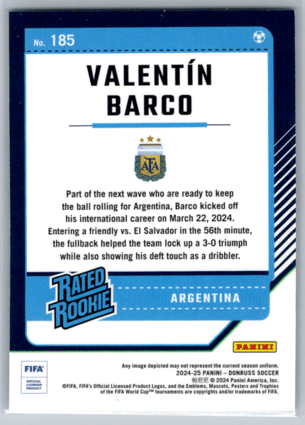 185 Valentin Barco Argentina bak