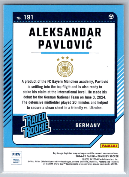 191 Aleksandar Pavlovic Germany bak