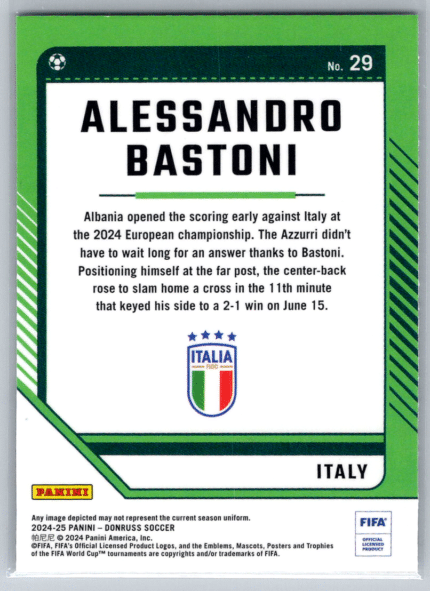 29 Alessandro Bastoni Italy bak